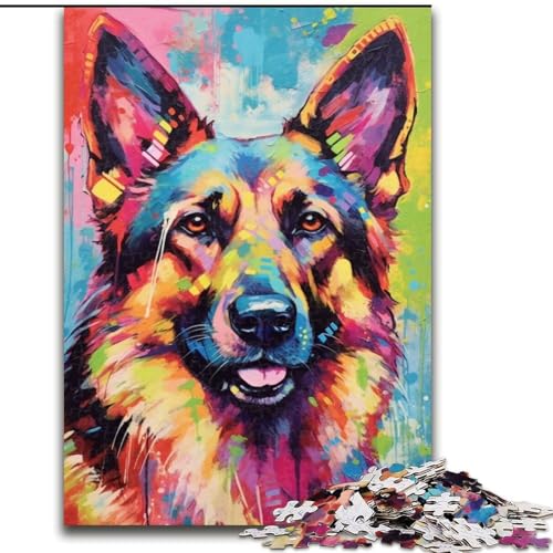 Lächelnder Deutscher Schäferhund, 1000-teiliges Puzzle für Erwachsene, Holzpuzzle für Erwachsene, anspruchsvolles DIY-Denkspiel für Teenager, Größe 50x75cm Lächelnder Deutscher Schäferhund, 1000-teiliges Puzzle für Erwachsene, Holzpuzzle für Erwachsene, anspruchsvolles DIY-Denkspiel für Teenager, Größe 50x75cm von LYXIANY