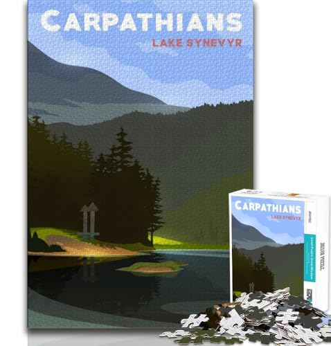 Lake Synevyr 1000-teiliges Puzzle für Erwachsene und Jugendliche, Quizspiel, Wanddekoration, einzigartige Geburtstags, 38x26cm von LYXIANY