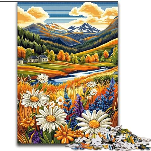 Landschaftskunst-Puzzle, 1000 Teile, für Teenager ab 14 Jahren, Geschenkideen zur Verbesserung des Gedächtnisses (50x75cm) von LYXIANY