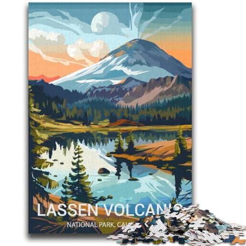 Lassen Volcanic National Park Puzzle für Teenager, 2000 Teile, Lernspielzeug, Familienspiele mit passendem Poster und Quizblatt, 2000 Teile (70x100cm) von LYXIANY