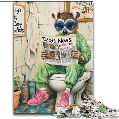 Lemur Go Toilet Puzzle 1000 Teile für Erwachsene, Papppuzzle für Erwachsene, anspruchsvolles Denkspiel für Teenager, Spaß für den Familienspieleabend, 26x38cm Lemur Go Toilet Puzzle 1000 Teile für Erwachsene, Papppuzzle für Erwachsene, anspruchsvolles Denkspiel für Teenager, Spaß für den Familienspieleabend, 26x38cm von LYXIANY