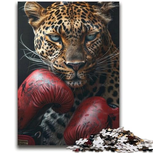 Leoparden-Boxer, 1000-teiliges Puzzle für Erwachsene und Jugendliche, dekomprimierendes intellektuelles Lernspielzeug, perfekte Dekoration (38x52cm) von LYXIANY