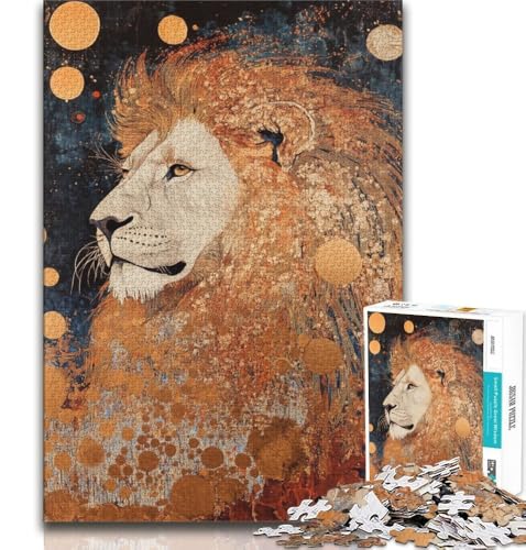 Lion Art 1000-teiliges Puzzle für Teenager, Lernspielzeug, Familienspiele, einzigartige Geburtstags- und Geschenkideen, 50x75cm Lion Art 1000-teiliges Puzzle für Teenager, Lernspielzeug, Familienspiele, einzigartige Geburtstags- und Geschenkideen, 50x75cm von LYXIANY