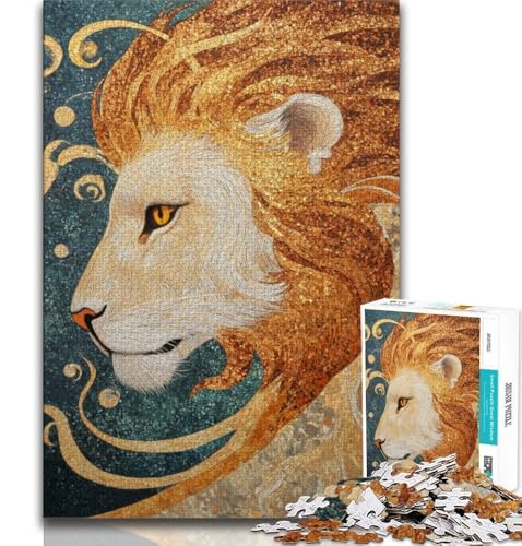 Lion Art Puzzle für Erwachsene, 1000 Teile, anspruchsvoll zu vervollständigen, Aber EIN lustiges und humorvolles Geburtstagsgeschenk, Geschenke, Wandkunst (38x26cm) von LYXIANY