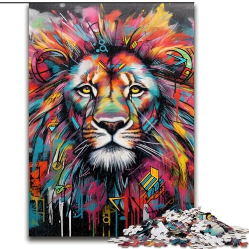 Löwen-Puzzle, 1000 Teile, Puzzle für Erwachsene, Denksportaufgabe und Heimdekoration, 50x75cm Löwen-Puzzle, 1000 Teile, Puzzle für Erwachsene, Denksportaufgabe und Heimdekoration, 50x75cm von LYXIANY