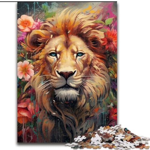 Löwen-Puzzle 1000 Teile für Erwachsene, Holzpuzzle für Erwachsene, anspruchsvolles Denkspiel für Teenager, Spaß für den Familienspieleabend, 50x75cm Löwen-Puzzle 1000 Teile für Erwachsene, Holzpuzzle für Erwachsene, anspruchsvolles Denkspiel für Teenager, Spaß für den Familienspieleabend, 50x75cm von LYXIANY