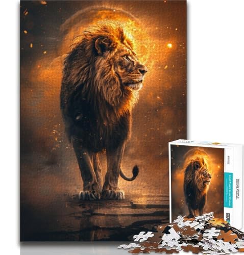 Löwen-Puzzle mit 1000 Teilen für Teenager, Denkspiel, Wanddekoration, einzigartige Geburtstags (50x75cm) von LYXIANY