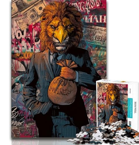 Löwenräuber-Puzzles für Teenager, 1000 Puzzles, Spielzeug, Lernspiele, Stressabbau, geeignet als Schreibtischdekoration (38x26cm) von LYXIANY