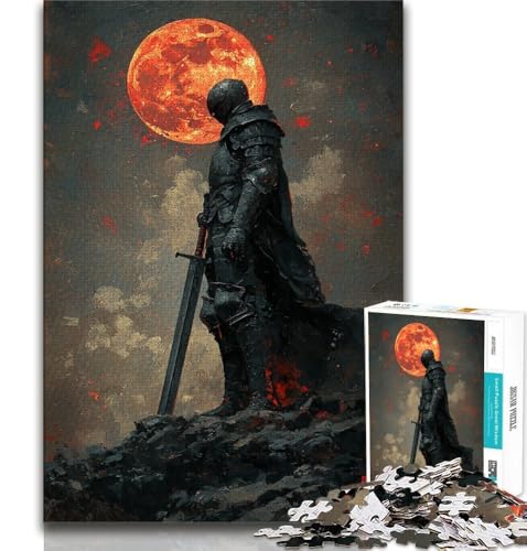 Lone Knight Puzzle für Erwachsene, 1000 Teile, hilft dem Gehirn, süchtig machendes Spielzeug zu trainieren, um Geduld zu fördern, tolles Geschenk (50x75cm) von LYXIANY
