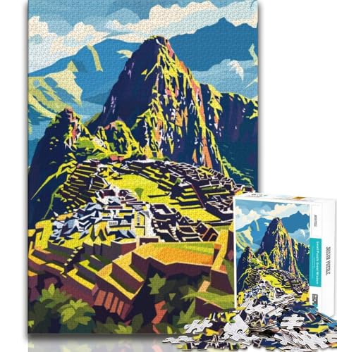 Machu Picchu Landschaftspuzzle 1000 Teile für Erwachsene, anspruchsvoll zu vervollständigen, Aber lustig und humorvoll, einzigartige Heimdekoration und Geschenke, 50x75cm Machu Picchu Landschaftspuzzle 1000 Teile für Erwachsene, anspruchsvoll zu vervollständigen, Aber lustig und humorvoll, einzigartige Heimdekoration und Geschenke, 50x75cm von LYXIANY