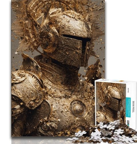 Mächtige mittelalterliche Ritter-Puzzles für Teenager, 1000 Teile, anspruchsvoll zu vervollständigen, Aber lustig und humorvoll, mit passendem Poster und Quizblatt (75x50cm) von LYXIANY