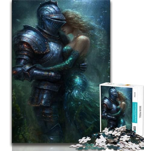 Mächtiger mittelalterlicher Ritter, 1000-teiliges Puzzle für Erwachsene und Jugendliche, Denkspiel, Wanddekoration, einzigartige Geburtstags (50x75cm) von LYXIANY