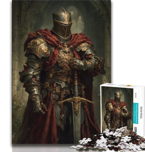 Mächtiges mittelalterliches Ritter-Puzzle mit 1000 Teilen für Erwachsene, anspruchsvoll zu vervollständigen, Aber unterhaltsames und humorvolles Lernspiel zum Geburtstag (50x75cm) von LYXIANY