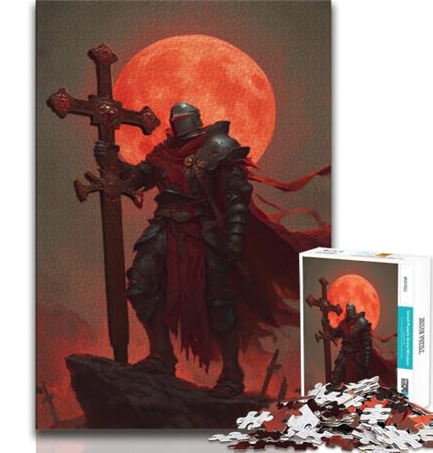 Mächtiges mittelalterliches Ritter-Puzzle mit 1000 Teilen für Teenager, Lernspiele, Heimdekoration, Geschenk für die ganze Familie (50x75cm) von LYXIANY