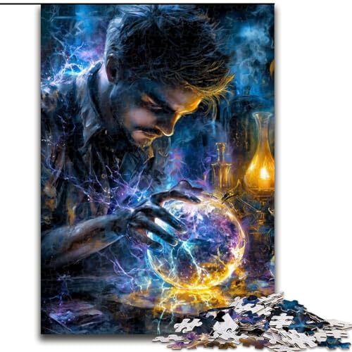 Magic Wizard 1000-teiliges Puzzle für Erwachsene und Jugendliche ab 14 Jahren, Spiel, Wanddekoration, einzigartige Geschenke zum Geburtstag und zu Weihnachten (50x75cm) von LYXIANY