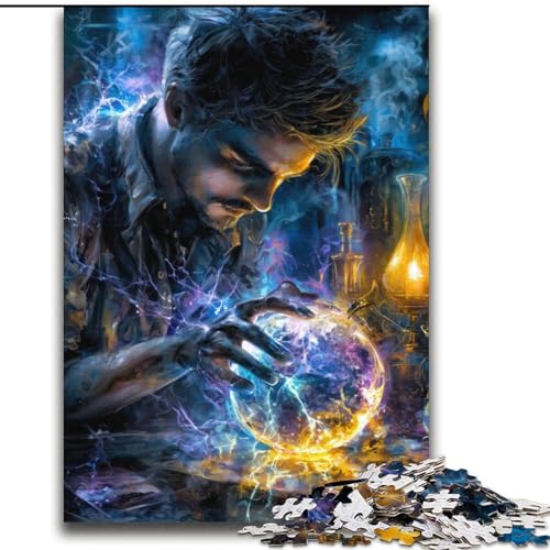 Magic Wizard Puzzle für Erwachsene, 2000 Teile, anspruchsvolles Spiel und Familienspiel mit passendem Poster und Quizblatt (70x100cm) von LYXIANY