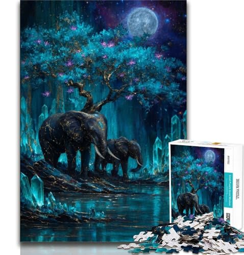 Magischer Elefant Puzzle für Erwachsene 1000 Teile Puzzle, Denkspiel Wanddekoration Einzigartige Geburtstags 38x26cm Magischer Elefant Puzzle für Erwachsene 1000 Teile Puzzle, Denkspiel Wanddekoration Einzigartige Geburtstags 38x26cm von LYXIANY