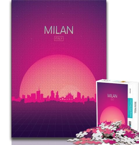 Mailand, Italien, 1000-teiliges Puzzle für Erwachsene und Jugendliche, Quizspiel, Wanddekoration, einzigartige Geburtstags, 50x75cm Mailand, Italien, 1000-teiliges Puzzle für Erwachsene und Jugendliche, Quizspiel, Wanddekoration, einzigartige Geburtstags, 50x75cm von LYXIANY