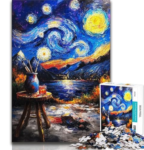 Malen unter dem Nachthimmel, Puzzles für Teenager, helfen dem Gehirn, süchtig machendes Spielzeug zu trainieren, um Geduld zu fördern, EIN Kunstwerk, 38x26cm Malen unter dem Nachthimmel, Puzzles für Teenager, helfen dem Gehirn, süchtig machendes Spielzeug zu trainieren, um Geduld zu fördern, EIN Kunstwerk, 38x26cm von LYXIANY
