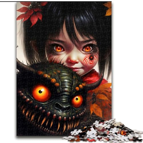 Manga-Teufel-Puzzle, 1000 Teile, für Erwachsene, Holzpuzzle für Erwachsene, Heimdekoration, Größe 50x75cm von LYXIANY