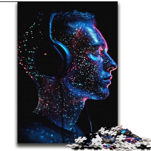 Menschen, die Musik hören, Puzzle 2000 Teile für Erwachsene und Jugendliche, Lernspiele, Heimdekoration, geeignet für die Schreibtischdekoration (70x100cm) von LYXIANY