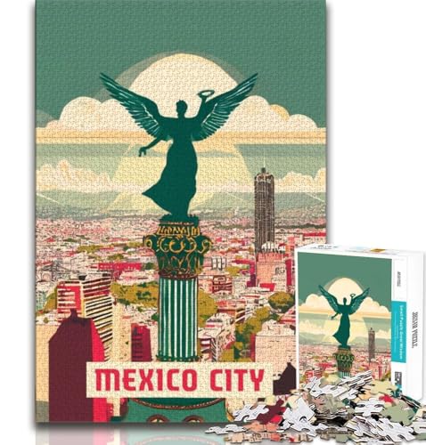 Mexiko-Stadt-Puzzle 1000 Teile für Erwachsene und Jugendliche, hilft dem Gehirn, süchtig machendes Spielzeug zu trainieren, um Geduld und Eltern-Kind-Interaktion zu fördern, 38x26cm Mexiko-Stadt-Puzzle 1000 Teile für Erwachsene und Jugendliche, hilft dem Gehirn, süchtig machendes Spielzeug zu trainieren, um Geduld und Eltern-Kind-Interaktion zu fördern, 38x26cm von LYXIANY