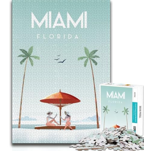 Miami Puzzle für Erwachsene 1000 Teile Puzzle, Denkspiel Wanddekoration Einzigartige Geburtstags 38x26cm Miami Puzzle für Erwachsene 1000 Teile Puzzle, Denkspiel Wanddekoration Einzigartige Geburtstags 38x26cm von LYXIANY