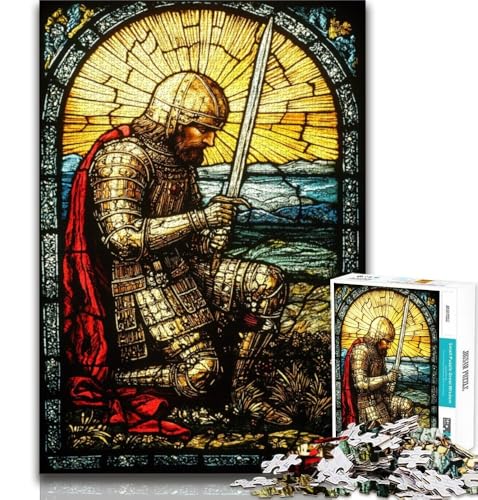 Mittelalterliche Ritter, 1000-teiliges Puzzle für Erwachsene und Jugendliche, Lernspiele, Heimdekoration, Geschenk für die ganze Familie (75x50cm) von LYXIANY