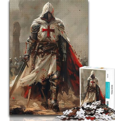 Mittelalterliche Ritter 1000-teiliges Puzzle für Erwachsene und Jugendliche, Quizspiel, Wanddekoration, einzigartige Geburtstags, 38x26cm von LYXIANY