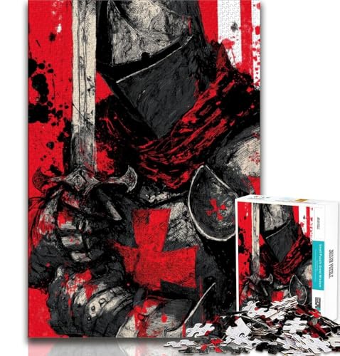 Mittelalterliche Ritter-Puzzles für Erwachsene, 1000 Teile, Spielzeug, Lernspiele, Stressabbau, geeignet als Schreibtischdekoration, 38x26cm von LYXIANY