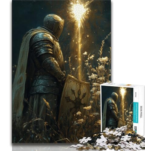 Mittelalterliches majestätisches Ritter-Puzzle mit 1000 Teilen als Geschenk für Teenager,anspruchsvolles Spiel und Familienspaß mit vollständig ineinandergreifenden,zufällig geformten Teilen (38x26cm) von LYXIANY
