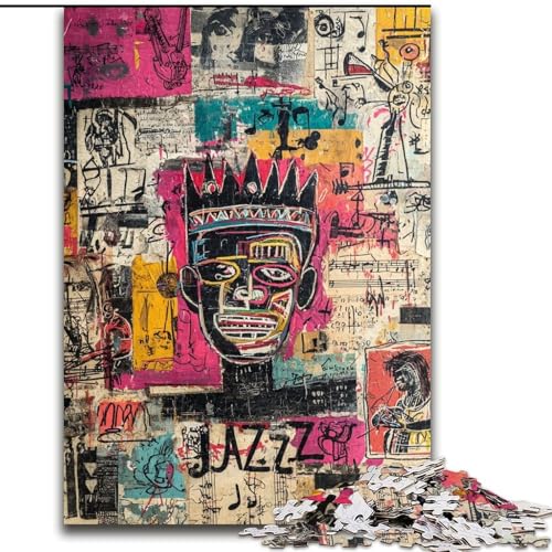Moderne Kunst von Basquiat, Puzzles für Erwachsene, entspannendes intellektuelles Lernspielzeug, Lernspiel für Geburtstag, Weihnachten (26x38cm) von LYXIANY