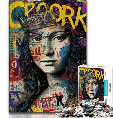 Mona Lisa ist EIN lustiges Puzzle für Teenager, 1000-teiliges Puzzle, lustige Familienspiele ganze Familie, 38x26cm von LYXIANY