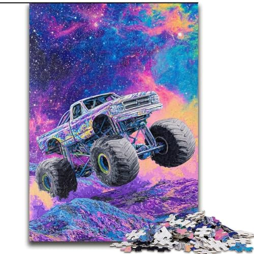 Monster Truck Puzzle für Erwachsene, 1000 Teile, anspruchsvolles Spielspielzeug, Wanddekoration, einzigartige Geburtstags (50x75cm) von LYXIANY