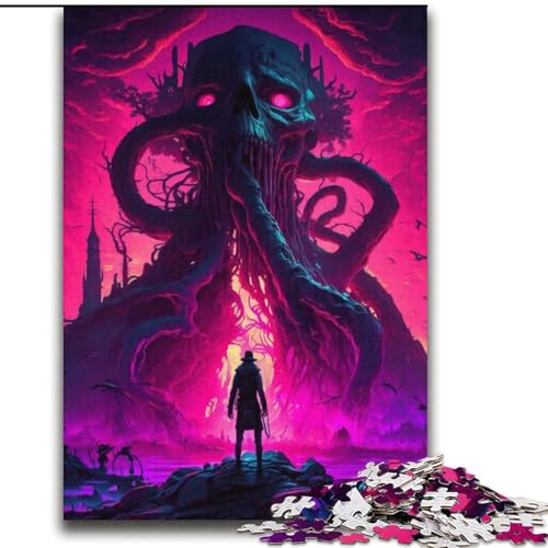 Monster World Puzzle 2000 Teile für Teenager-Geschenke, dekomprimierendes intellektuelles Lernspielzeug, Lernspiel für Geburtstag, Weihnachten (70x100cm) von LYXIANY