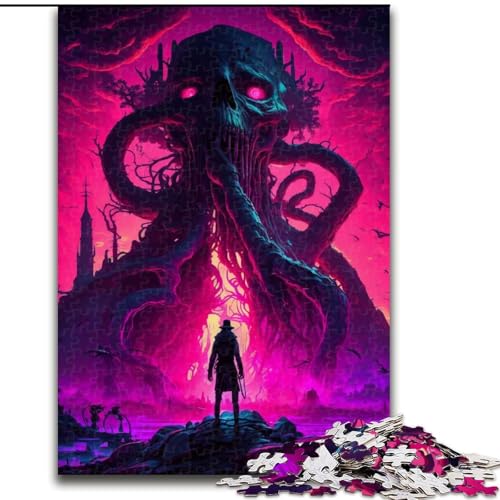 Monster World Puzzle für Teenager, 1000 Teile, Lernspiel, Herausforderung, Spielzeug, Geburtstagsgeschenk, Geschenke, Wandkunst (50x75cm) von LYXIANY