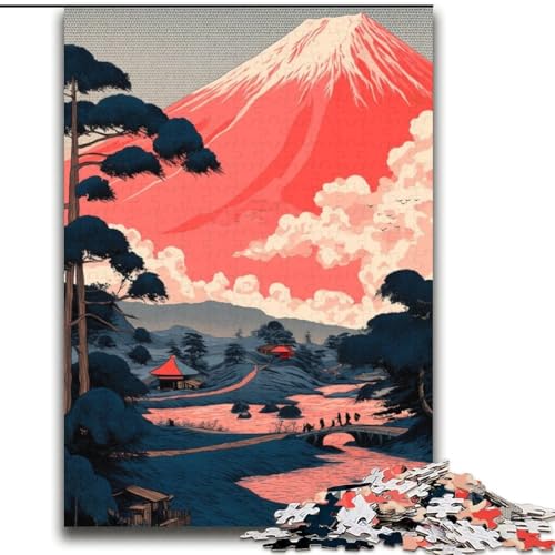 Mount Fuji Puzzles für Teenager 2000, Lernspielzeug für die ganze Familie, geeignet als Schreibtischdekoration (70x100cm) von LYXIANY