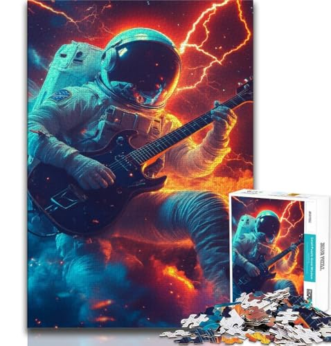 Musik-Astronauten-Puzzle für Erwachsene, 1000 Teile, Zeitvertreib zu Hause mit vollständig ineinandergreifenden, zufällig geformten Teilen (50x75cm) von LYXIANY