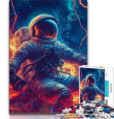 Musik-Astronauten-Puzzles für Erwachsene und Teenager, Puzzle, hilft dem Gehirn, süchtig machendes Spielzeug zu trainieren, um Geduld zu fördern, EIN Kunstwerk (50x75cm) von LYXIANY