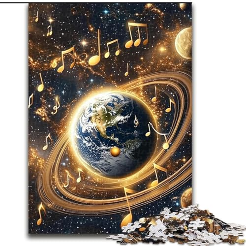 Musik-Galaxie-Erde-Puzzle mit 1000 Teilen für Erwachsene, pädagogisches Spielzeug zum Stressabbau, ganze Familie (Größe 26x38cm) von LYXIANY