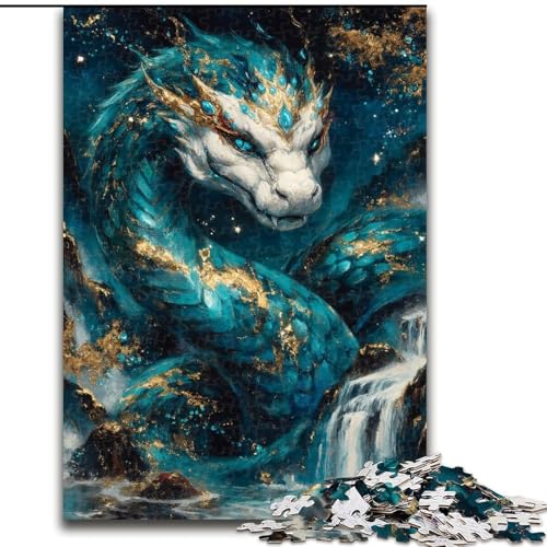 Mysteriöse Drachen-Puzzles für Erwachsene, Lernspiele, DIY-Spielzeug mit passendem Poster und Quizblatt für Kinder ab 14 Jahren (26x38cm) von LYXIANY
