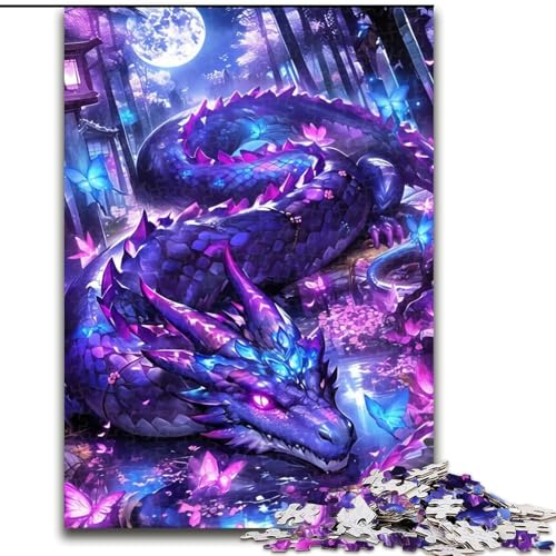 Mysteriöse Drachen-Puzzles für Teenager, 1000 Teile, geeignet für Kinder ab 14 Jahren, Wanddekoration, Weihnachts- und Geburtstagsgeschenk (26x38cm) von LYXIANY
