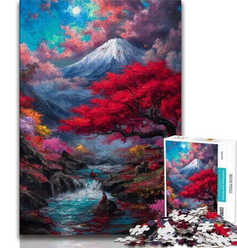 Mysteriöser Berg Fuji, 1000 Teile Puzzle für Erwachsene und Jugendliche, Lernspielzeug, ganze Familie (38x26cm) von LYXIANY