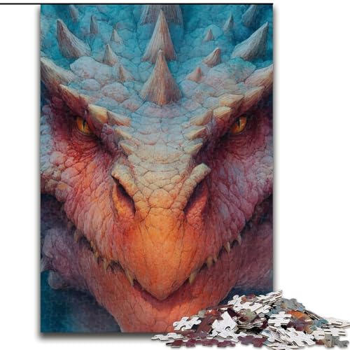 Mysteriöser Drache, Puzzle für Erwachsene, 1000 Stück, Mustermontage, Angebot als Geschenk für die ganze Familie, geeignet für Kinder ab 14 Jahren (50x75cm) von LYXIANY