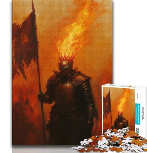 Mysteriöses Krieger-Puzzle mit 1000 Teilen für Teenager, Lernspiele, Heimdekoration, Geschenk für die ganze Familie (50x75cm) von LYXIANY