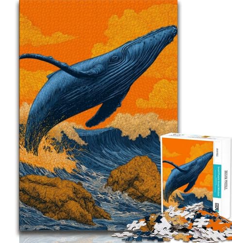 Mysteriöses Wal-Puzzle für Erwachsene, 1000-teiliges Puzzle, Denkspiel, Wanddekoration, einzigartige Geburtstags, 50x75cm Mysteriöses Wal-Puzzle für Erwachsene, 1000-teiliges Puzzle, Denkspiel, Wanddekoration, einzigartige Geburtstags, 50x75cm von LYXIANY