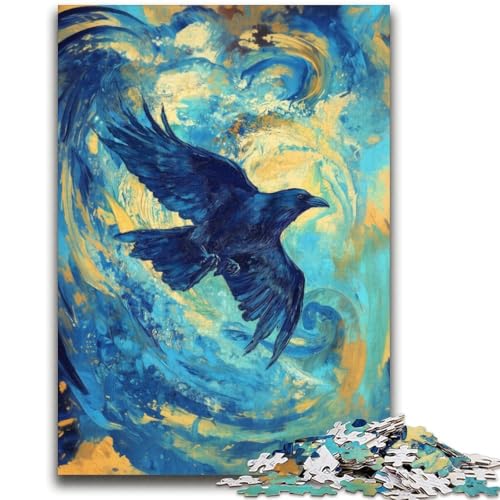 Nachthimmel-Adler, 1000-teiliges Puzzle für Erwachsene, Geschenk, Denkspiel, Wanddekoration, einzigartige Geburtstags (38x52cm) von LYXIANY