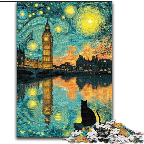 Nachthimmel-Puzzle mit 1000 Teilen für Erwachsene, anspruchsvolles Spiel und Lernspiel für die ganze Familie zum Geburtstag, Weihnachten (Größe 26x38cm) von LYXIANY