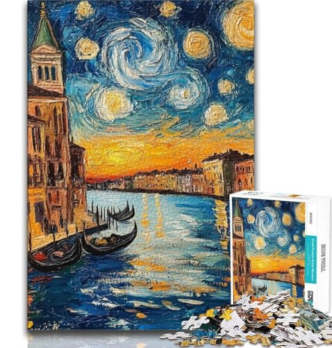 Nachthimmel-Puzzle mit 1000 Teilen für Teenager, Denkspiel, Wanddekoration, einzigartige Geburtstags (38x26cm) von LYXIANY