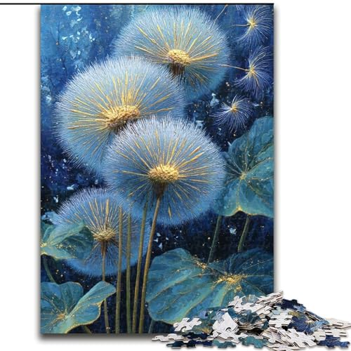Nachthimmel-Puzzle mit Löwenzahn, 1000 Teile, für Erwachsene, Stressabbau, schwierige Herausforderung für die Heimdekoration, für Kinder ab 14 Jahren (Größe 26x38cm) von LYXIANY